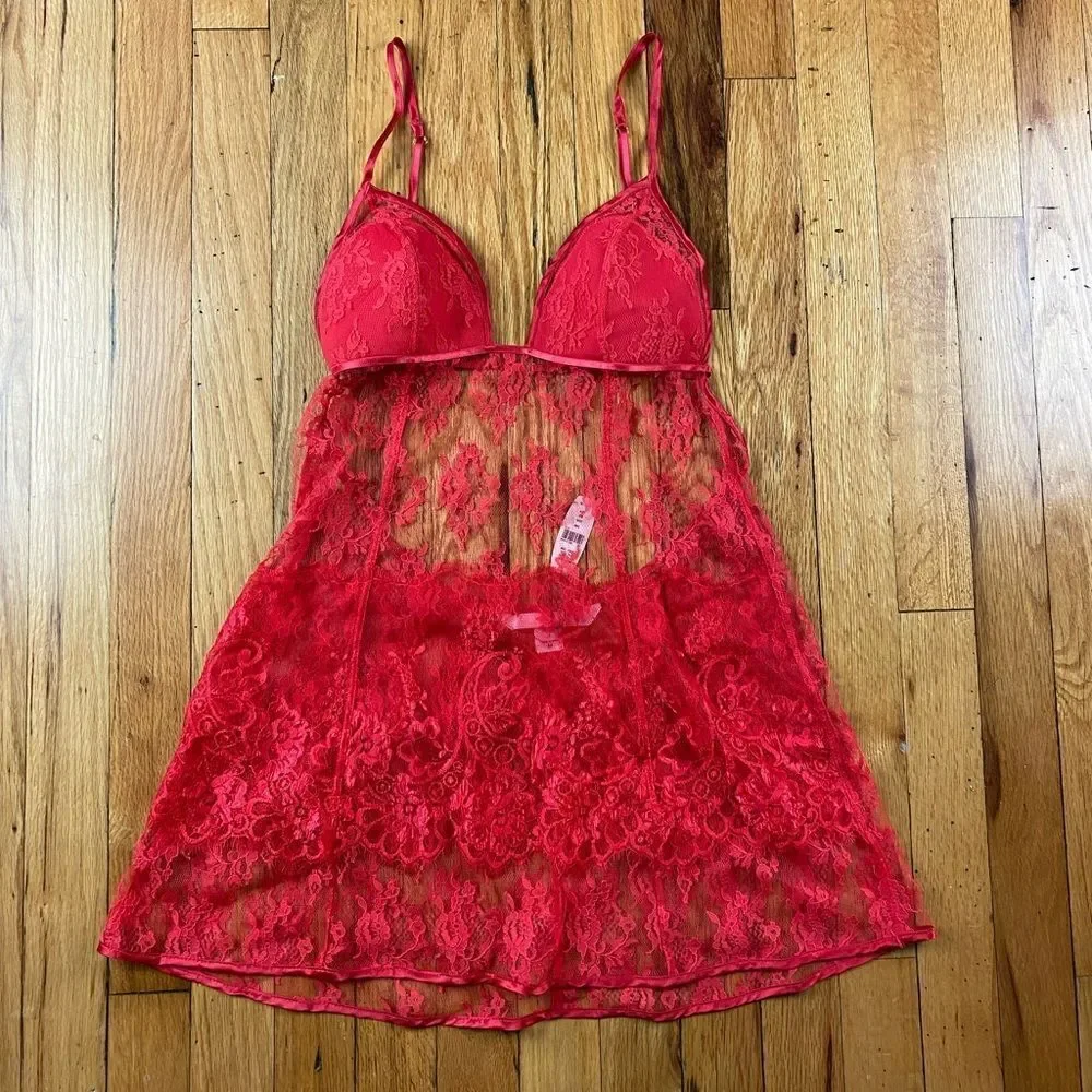 NWT Victoria’s Secret Very Sexy 2007 Y2k Red Slip Dress Size M